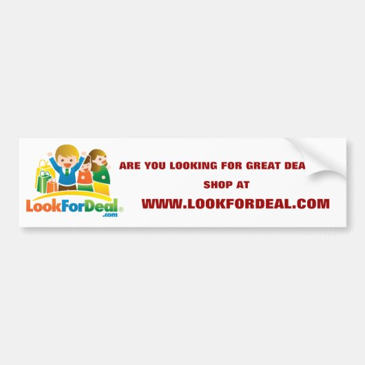 SearchForDeal-BumperSticker Bumpersticker (Voorkant)