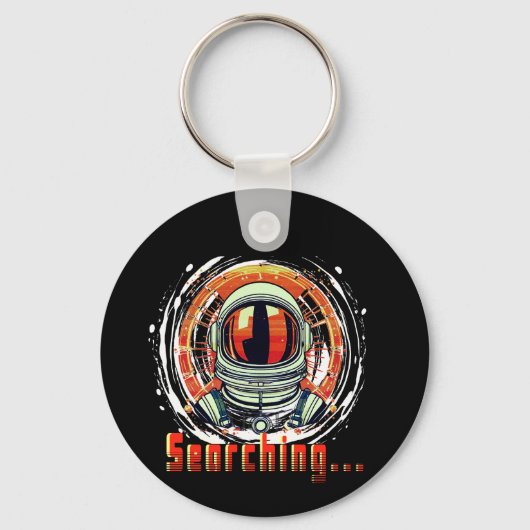 Searching… Astronaut Portrait Keychain (Voorkant)
