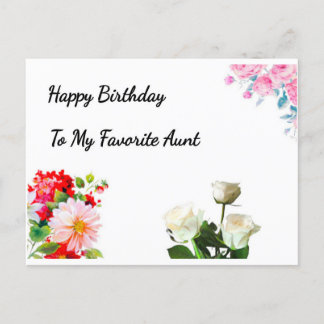 Searcy Bloemstuk Happy Birthday Tante  Briefkaart