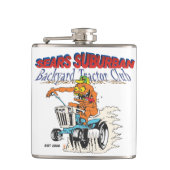 Sears Suburban Backyard Tractor Club Flask Heupfles (Voorkant)