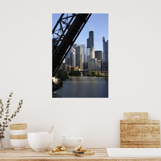 Sears Tower Drawbridge Poster (Keuken)