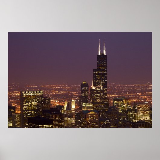 Sears Tower Evening Poster (Voorkant)