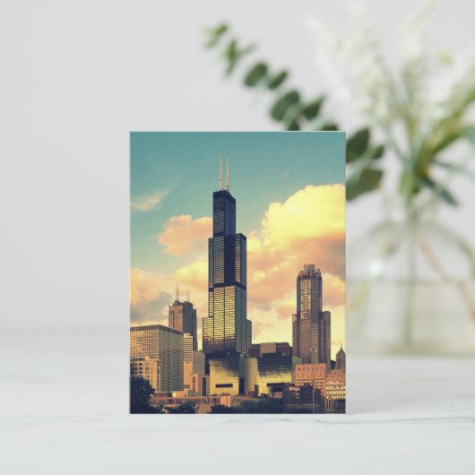 Sears Tower / Willis Tower Briefkaart - Sunset (Staand voorkant)