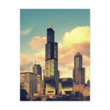 Sears Tower / Willis Tower Briefkaart - Sunset