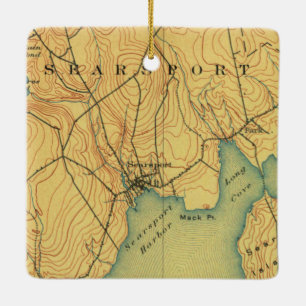 Searsport Maine Map 1915 Keramisch Ornament