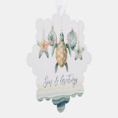 Seas and Greetings Photo Christmas Ornament  (Rechts)