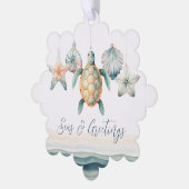 Seas and Greetings Photo Christmas Ornament  (Links)