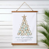 "Seas & Greetings" Beach House Christmas Oyster Hangend Wandkleed