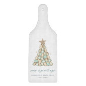 "Seas & Greetings" Beach House Christmas Oyster Snijplank (Voorkant)