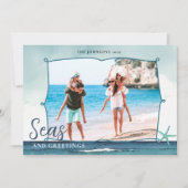 Seas & Greetings Coastal Christmas with photo  Feestdagenkaart (Voorkant)