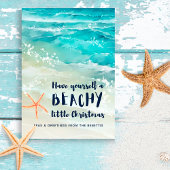 Seas & Greetings Tropisch Strand Kerst Feestdagenkaart