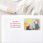 Seasaw fun gepersonaliseerde retour adreslabels etiket (Insitu)