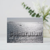 Seascape 1 Viering van het leven Memorial Service Kaart (Staand voorkant)