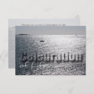 Seascape 1 Viering van het leven Memorial Service Kaart