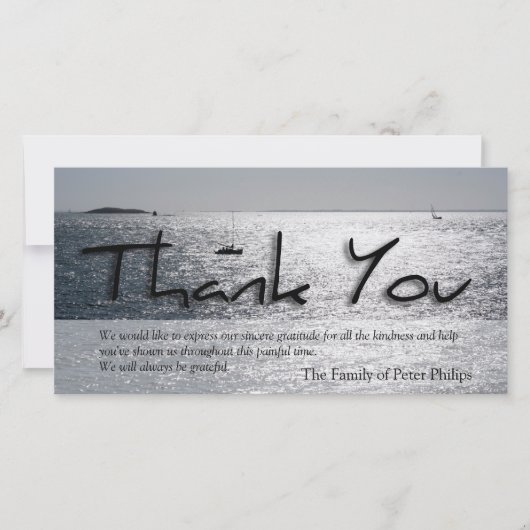 Seascape 4 Moderne sympathie Bedankkaart (Voorkant)