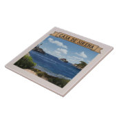 Seascape (aanpasbaar) keramische Tegel Tegeltje (Zijkant)