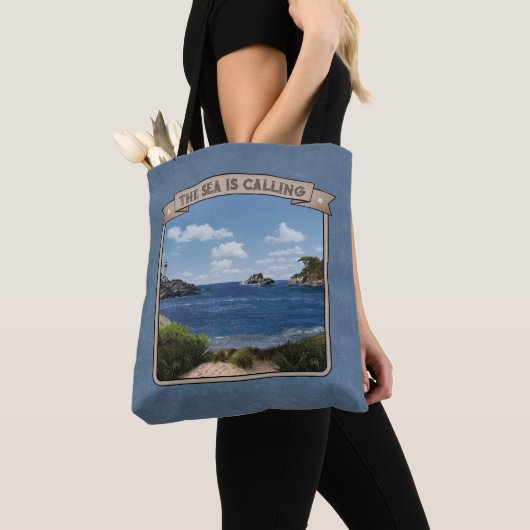 Seascape (aanpasbaar) tote bag (Dichtbij)