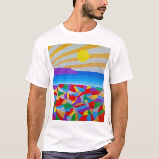 Seascape Acrylic Fine Art T-shirt (Voorkant)