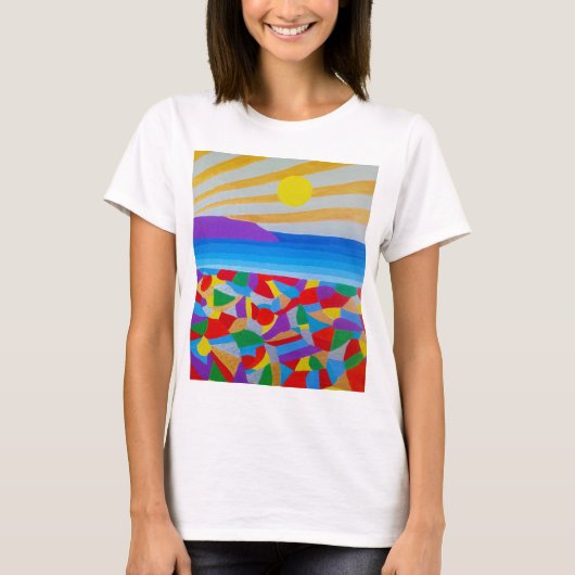 Seascape Acrylic Fine Art T-shirt (Voorkant)