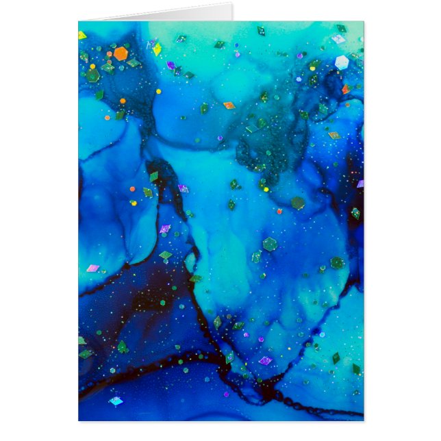 Seascape Alcohol Ink Abstract (Voorkant)