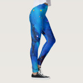 Seascape Alcohol Ink Abstract Leggings (Rechts)