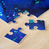 Seascape Alcohol Ink Abstract Legpuzzel (Zijkant)