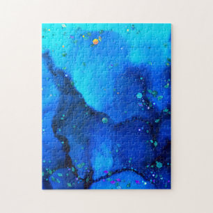 Seascape Alcohol Ink Abstract Legpuzzel