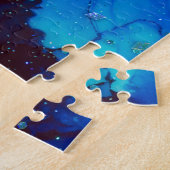 Seascape Alcohol Ink Abstract Legpuzzel (Zijkant)
