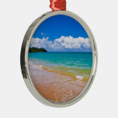 Seascape Along Hanalei Bay Metalen Ornament (Rechts)