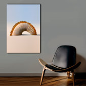 Seascape Arch - Moderne Seashell Wall Art Canvas Afdruk