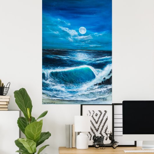Seascape art op poster (Thuiskantoor)