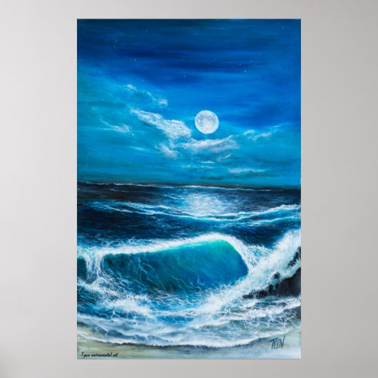Seascape art op poster (Voorkant)