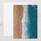 SEASCAPE BEACH SHELLS ZOMERVAKANTIE FEESTDAGENKAART (Voorkant / Achterkant)