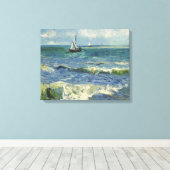 Seascape bij Les Saintes-Maries-de-la-Mer Canvas Afdruk (Insitu (Houten vloer))