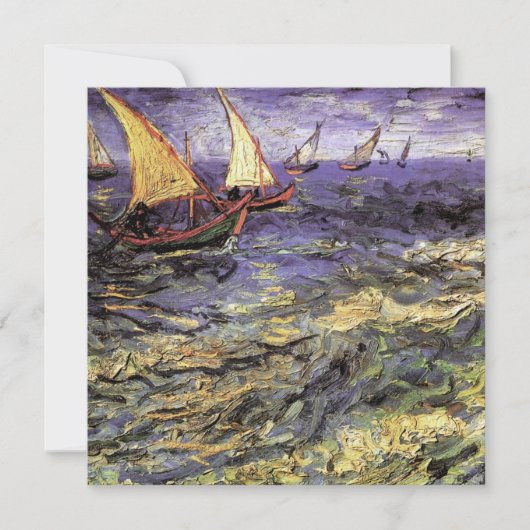 Seascape bij Saintes Maries door Vincent van Gogh (Voorkant)