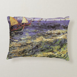 Seascape bij Saintes Maries door Vincent van Gogh Accent Kussen
