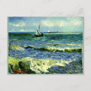 Seascape bij Saintes-Maries door Vincent van Gogh Briefkaart
