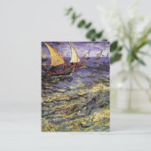 Seascape bij Saintes Maries door Vincent van Gogh Briefkaart (Staand voorkant)