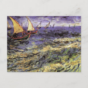 Seascape bij Saintes Maries door Vincent van Gogh Briefkaart