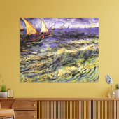 Seascape bij Saintes-Maries door Vincent van Gogh Canvas Afdruk (Insitu (Woonkamer))