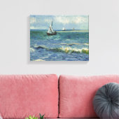 Seascape bij Saintes-Maries door Vincent van Gogh Canvas Afdruk (Insitu (Woonkamer))