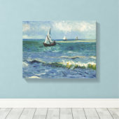 Seascape bij Saintes-Maries door Vincent van Gogh Canvas Afdruk (Insitu (Houten vloer))