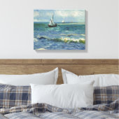Seascape bij Saintes-Maries door Vincent van Gogh Canvas Afdruk (Insitu (Slaapkamer))
