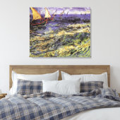 Seascape bij Saintes-Maries door Vincent van Gogh Canvas Afdruk (Insitu (Slaapkamer))