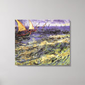 Seascape bij Saintes Maries door Vincent van Gogh Canvas Afdruk (Voorkant)