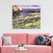 Seascape bij Saintes Maries door Vincent van Gogh Canvas Afdruk (Insitu (Woonkamer))