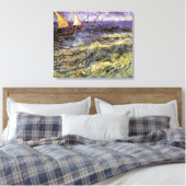 Seascape bij Saintes Maries door Vincent van Gogh Canvas Afdruk (Insitu (Slaapkamer))