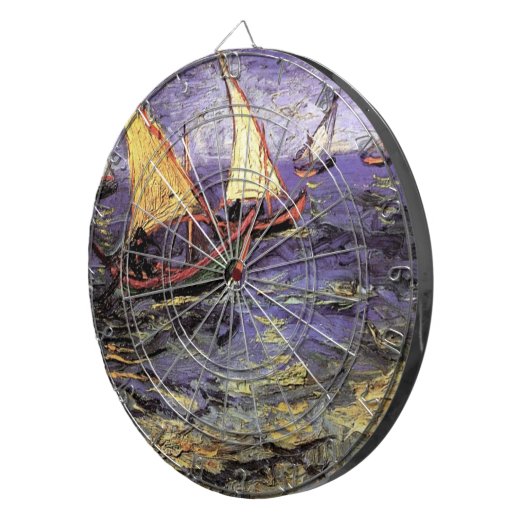 Seascape bij Saintes Maries door Vincent van Gogh Dartbord (Voorkant Rechts)