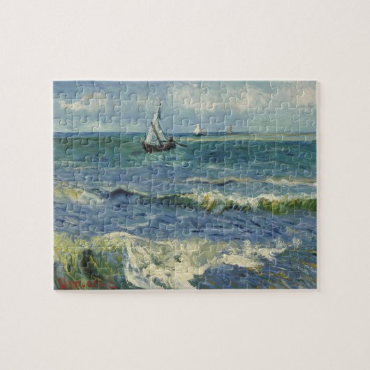 Seascape bij Saintes Maries door Vincent van Gogh Legpuzzel (Horizontaal)