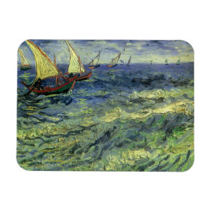 Seascape bij Saintes Maries door Vincent van Gogh Magneet